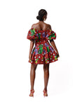 SHAYO African print smocked body mini dress