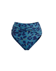 AZI BLUE HIGH WAIST BIKINI BOTTOM