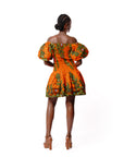 OYIN African print smocked body mini dress