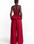 ADELE Peplum Top in RED
