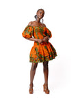 OYIN African print smocked body mini dress