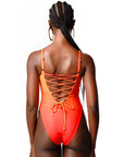 EVE BACK TIE ONE PIECE SWIMSUIT