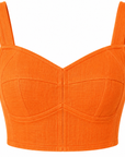 Linen SERENA Crop Top IN ORANGE