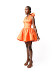 Linen GRACE Mini Dress In Orange