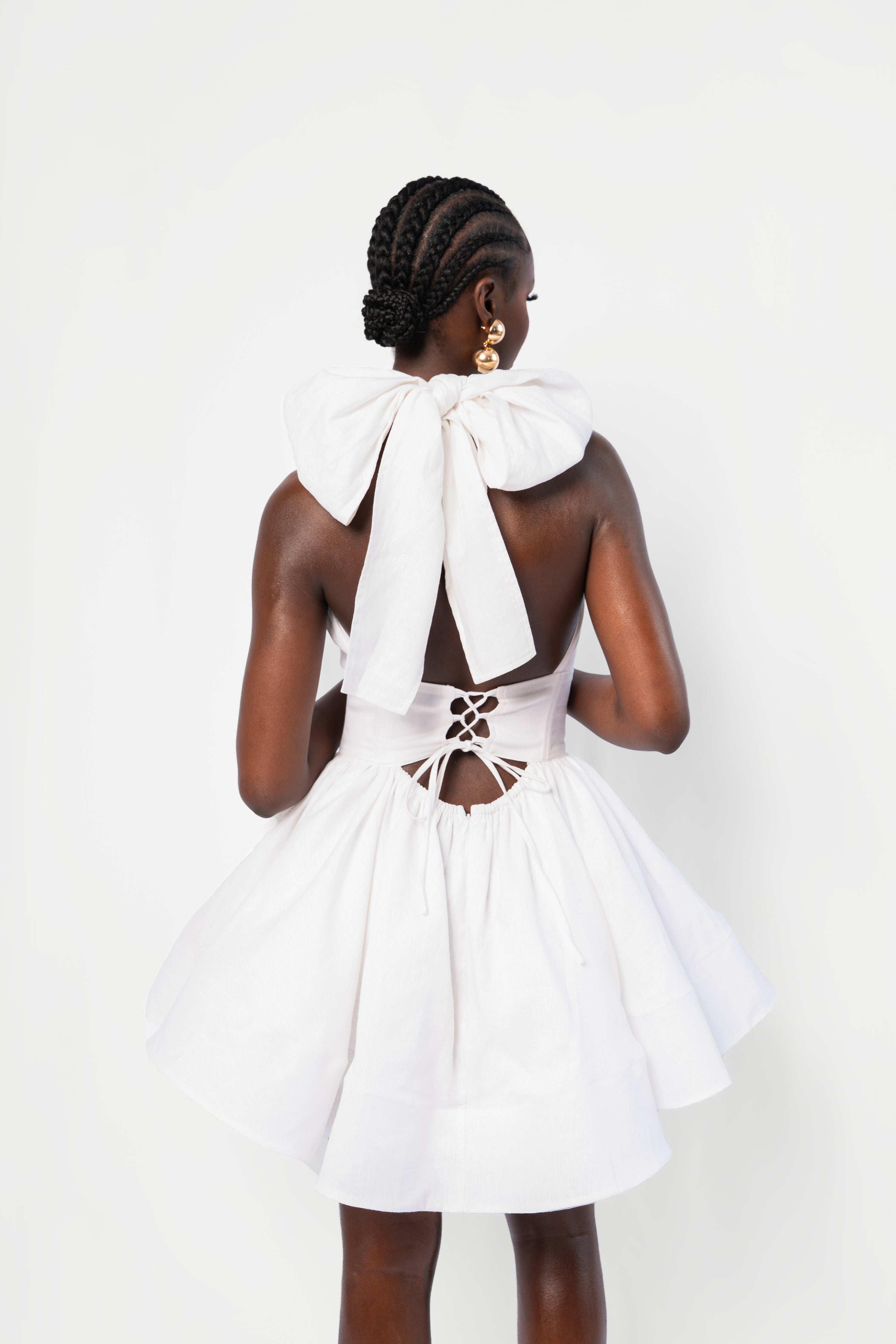 【GRACE U】Roliy Sha Mini Dress Grace Pussy-Bow Mini Dress | Vegan Silkwear – niLuu
