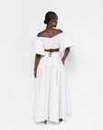 Linen DANI Maxi skirt in White