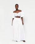 Linen DANI Maxi skirt in White