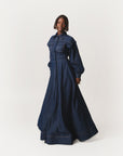 Denim Pinstripe EMMA Maxi Dress