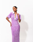 DAYA Sequin Maxi Dress in ALEXANDRITE