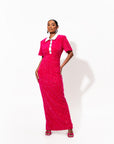 DAYA Sequin Maxi Dress in FUCHSIA