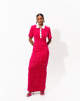 DAYA Sequin Maxi Dress in FUCHSIA