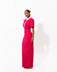 DAYA Sequin Maxi Dress in FUCHSIA