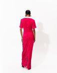 DAYA Sequin Maxi Dress in FUCHSIA