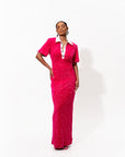 DAYA Sequin Maxi Dress in FUCHSIA