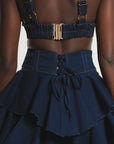 Denim DARIA Ruffle Pants