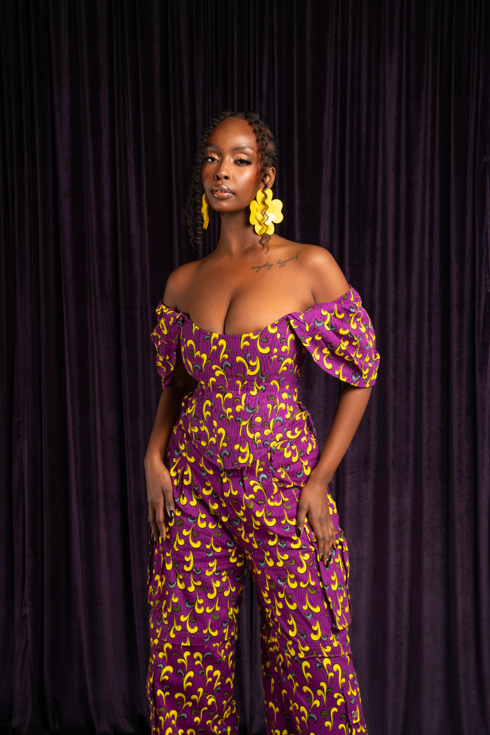 REMA African Print Cargo pants