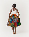 NANA PATCHWORK Midi Skirt