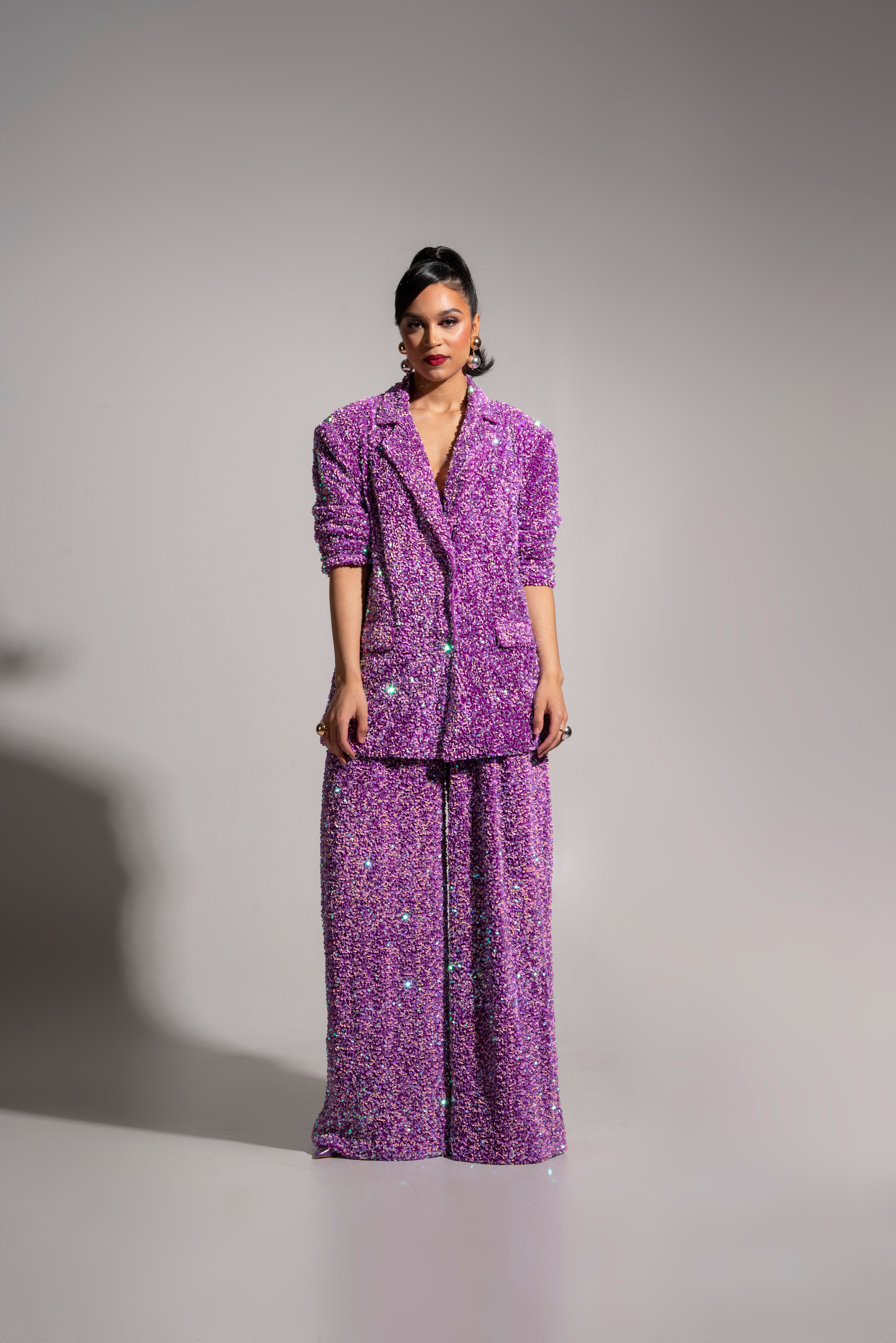 LIZA Sequin Blazer in ALEXANDRITE – OFUURE - Main Image