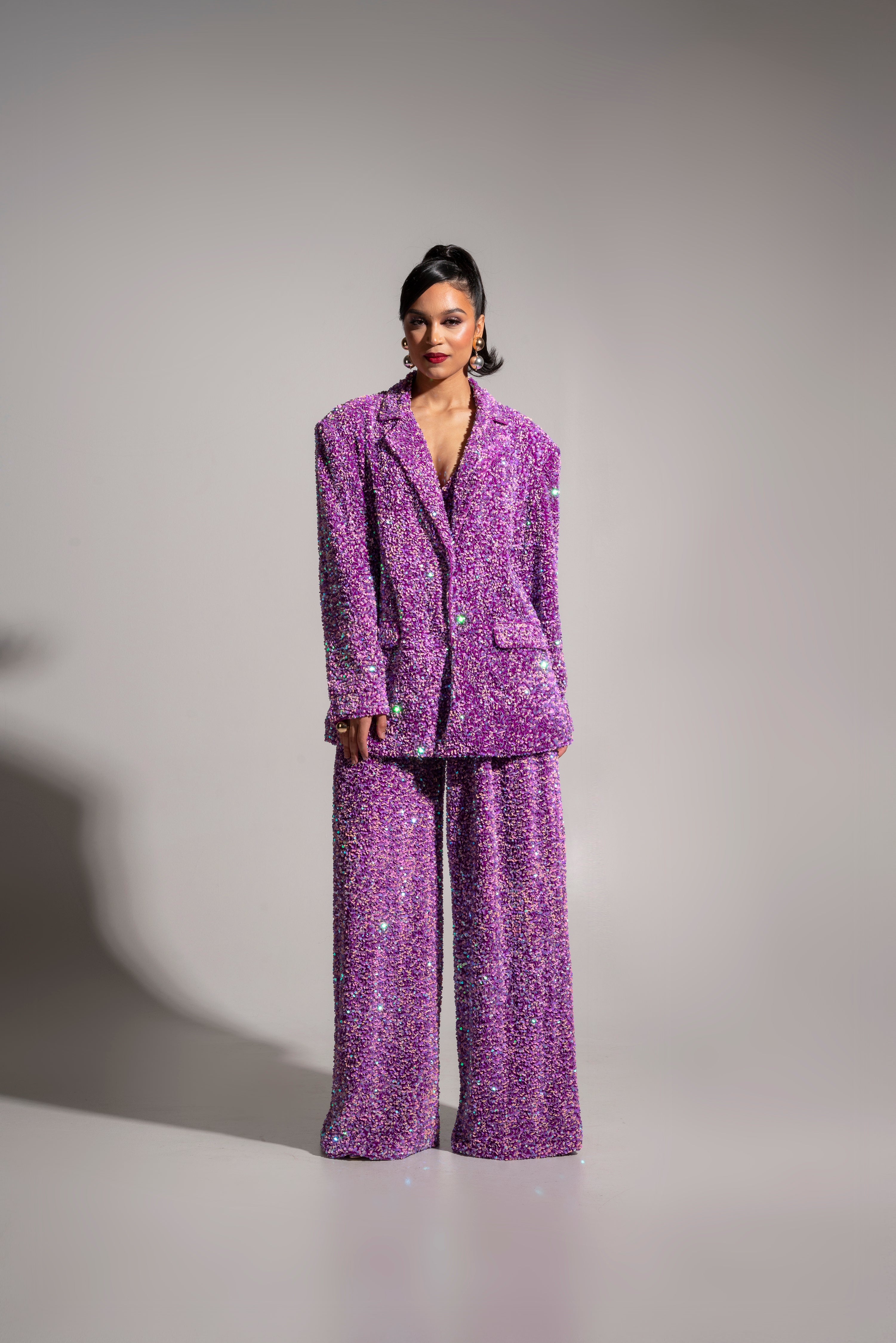 LIZA Sequin Blazer in ALEXANDRITE – OFUURE