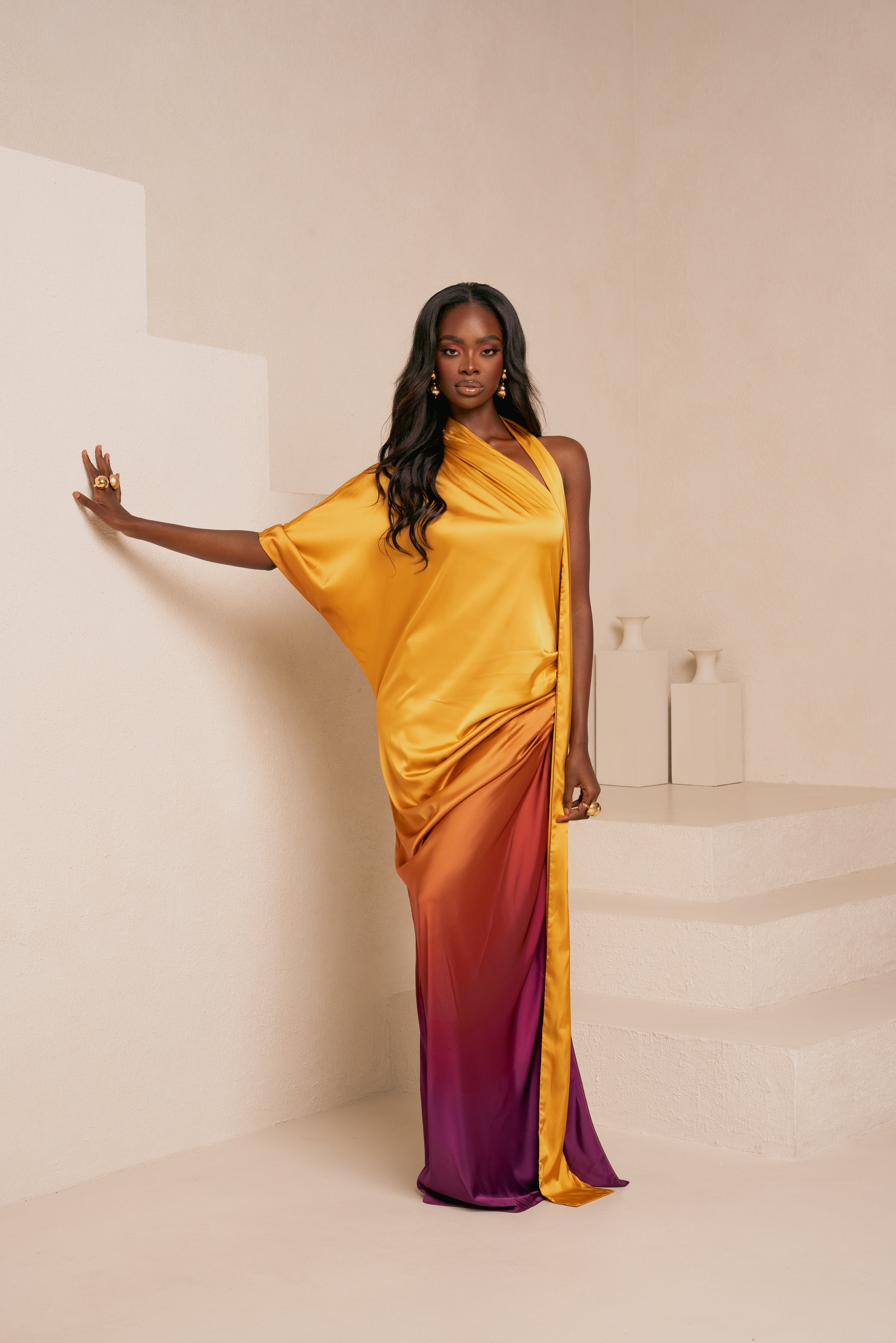 SOL DRAPE MAXI DRESS – OFUURE