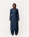 Denim Pinstripe EDEN Long jacket