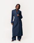 Denim Pinstripe EDEN Long jacket