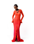 SIENNA HI-LOW RUFFLE DRESS