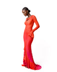 SIENNA HI-LOW RUFFLE DRESS