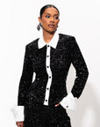 REI Sequin Pant Set in ONYX