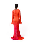 SIENNA HI-LOW RUFFLE DRESS