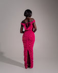 JESS Sequin Maxi Dress in PINK SPINEL