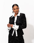 REI Sequin Pant Set in ONYX