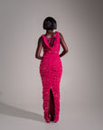 JESS Sequin Maxi Dress in PINK SPINEL