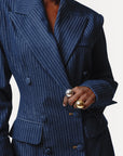 Denim Pinstripe NYLA Blazer Dress