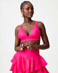 Linen AZURE Bra Top in Pink