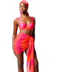 ANU PINK CHIFFON SCARF