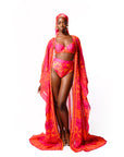 ANU PINK CHIFFON KAFTAN KIMONO
