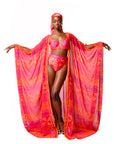 ANU PINK CHIFFON KAFTAN KIMONO