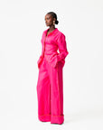 Linen NIKKI Wide Leg Pants in Pink (3 LENGTH)