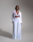 LIZA Sequin Blazer in PEARL