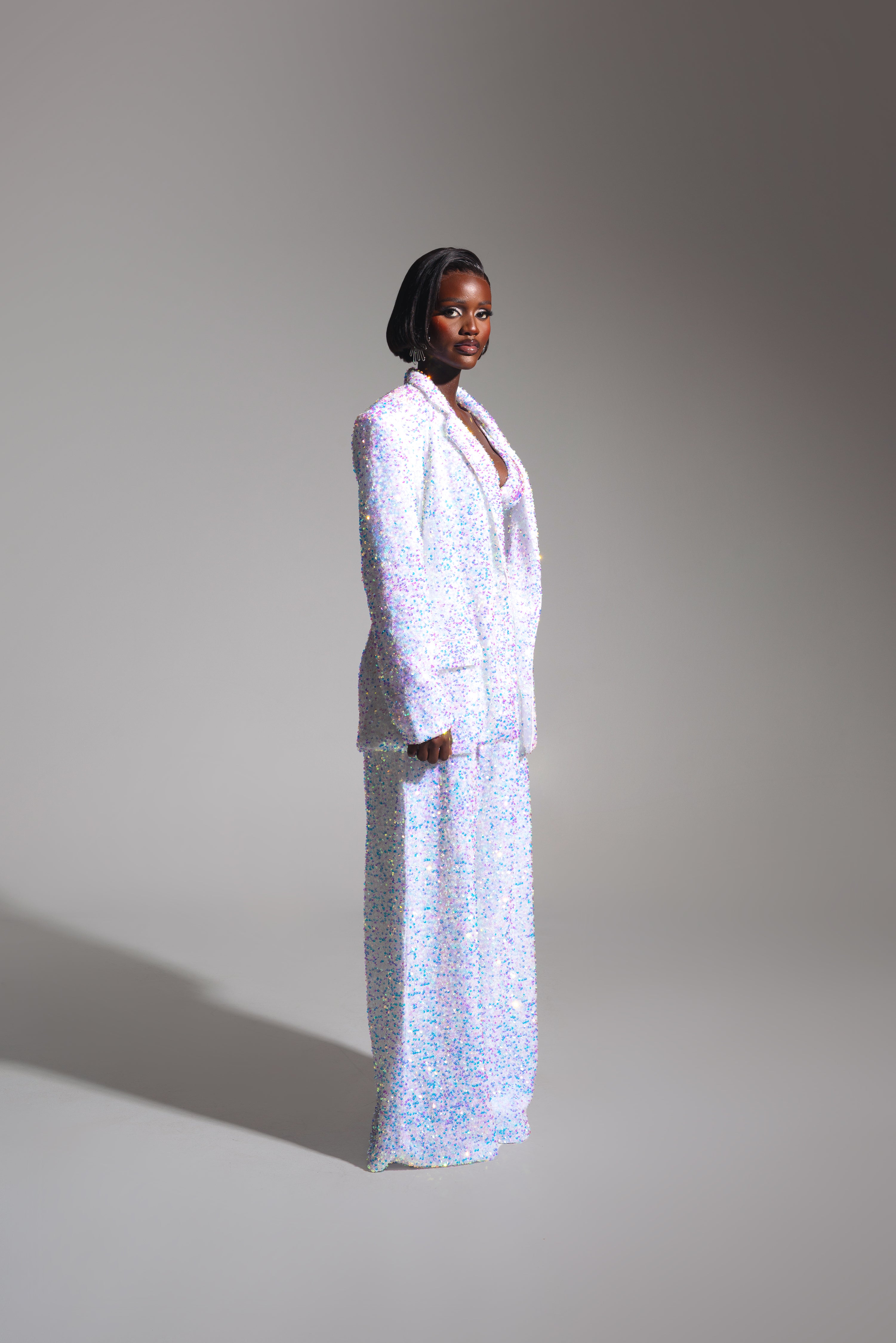 LIZA Sequin Blazer in PEARL – OFUURE