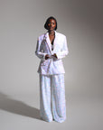 LIZA Sequin Blazer in PEARL