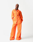 Linen NIKKI High Waist Pants in Orange