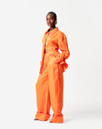 Linen NIKKI High Waist Pants in Orange