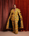 MOYIN African Print Trench Jacket