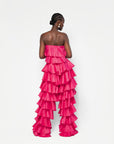 Linen DARIA Ruffle Pants in Pink
