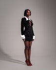 KALI Keyhole Sequin Mini Dress in ONYX