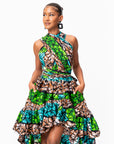 ADA African Print Hi-low Infinity Dress