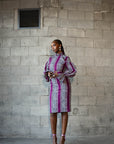ADE African Print Mock Neck Midi Dress