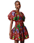 SHAYO African print smocked body mini dress